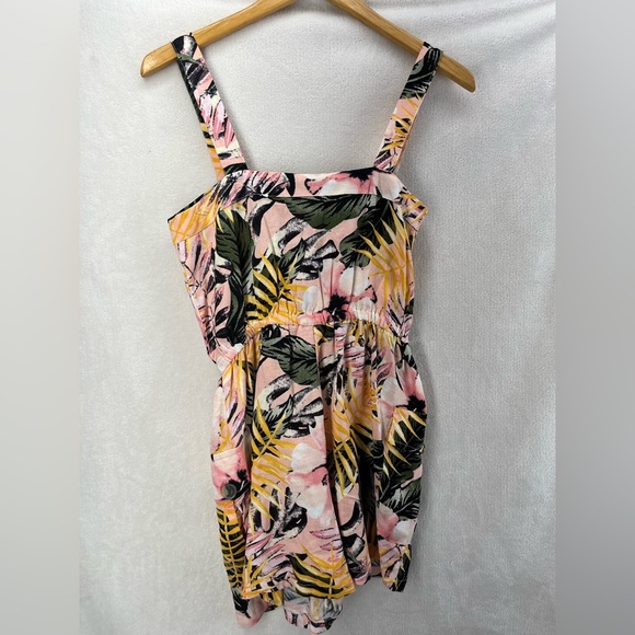 NWT Lascana Tropical Colorful Buttoned Romper Women Sz 4 Beach Chic - Picture 6 of 10